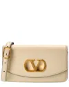 Valentino Vlogo Leather Shoulder Bag In Neutral