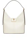 Valentino Vlogo Leather Tote Bag In White