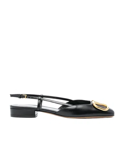 VALENTINO GARAVANI VALENTINO VLOGO SIGNATURE SQUARE TOE BALLERINA SHOES