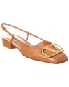 Valentino Vlogo Ballerinas In Brown