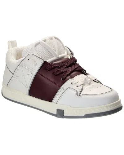 Valentino Garavani Valentino Vlogo Leather Sneaker In White