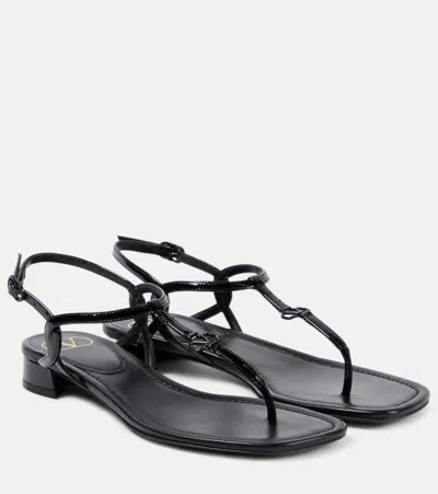 Valentino Garavani Black Vlogo Signature Sandals