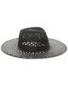Valentino Vlogo Leather-trim Straw Hat In Black