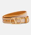 Valentino Vlogo Leather-trimmed Belt