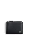 Valentino Vlogo Signature Card Holder In Black