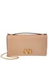 Valentino Vlogo Leather Wallet On Chain In Multi
