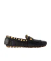 Valentino Stud-embellished Loafers In Black