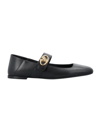 VALENTINO GARAVANI VLOGO LOCKER BALLERINAS