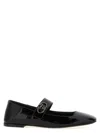 Valentino Garavani Vlogo Locker Mary-jane Ballerina In Eel With Flower Application Woman Black 37.5