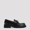 Valentino 40mm Vlogo Leather Loafers In Black
