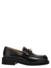 Valentino 40mm Vlogo Leather Loafers In Black