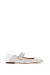 Valentino Garavani Woman Ballet Flats Silver Size 8 Leather In Silver