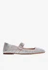 Valentino Garavani Woman Ballet Flats Silver Size 8 Leather In Silver