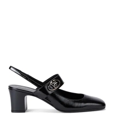 Valentino Garavani Slingback Vlogo Locker In Black