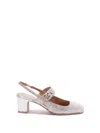 Valentino Vlogo Medallion Crystal Slingback Pumps In Metallic