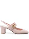 Valentino Garavani Vlogo Locker 60 Mary-jane Slingback Pumps In Pink