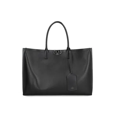 Valentino Garavani Vlogo Locker Tote Bag In Black
