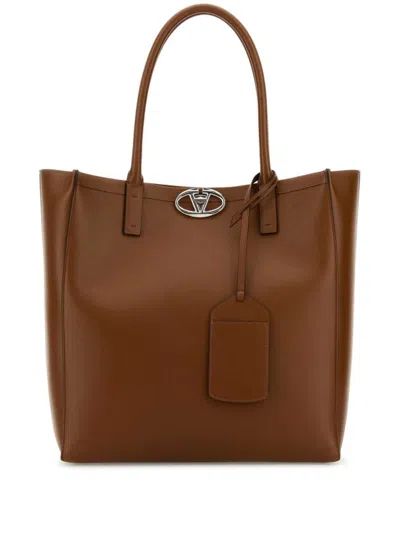 Valentino Garavani Vlogo Locker Tote Bag In Brown