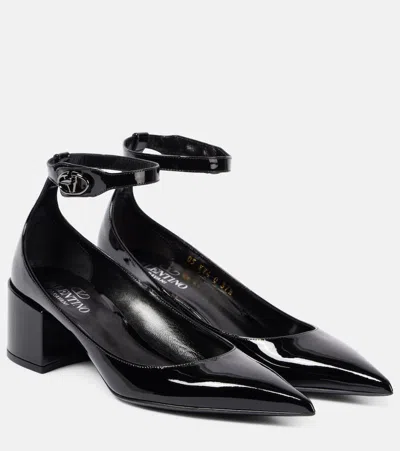 VALENTINO GARAVANI VLOGO LOCKETTE LEATHER PUMPS