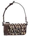 Valentino Vlogo Loco Mini Toile Iconographe Canvas & Leather Shoulder Bag