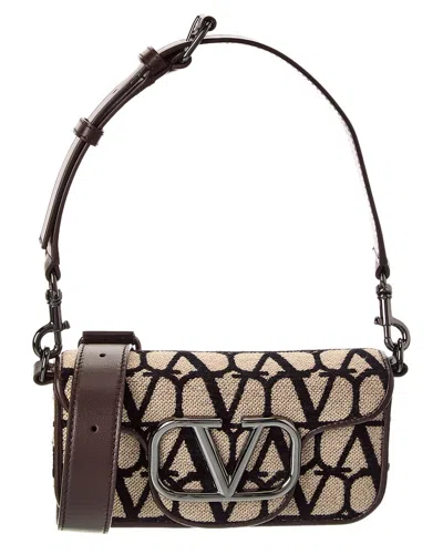 Valentino Garavani Valentino Vlogo Loco Mini Toile Iconographe Canvas & Leather Shoulder Bag