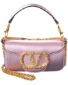Valentino Garavani Valentino Vlogo Loco Small Leather Shoulder Bag In Pink