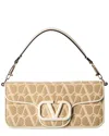 Valentino Vlogo Loco Woven & Leather Shoulder Bag In Multi