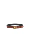 Valentino Vlogo Signature Leather Belt In Black