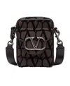 Valentino Vlogo Logo-plaque Messenger Bag In Black