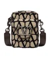 Valentino Toile Iconographe Vlogo Messenger Bag In Black