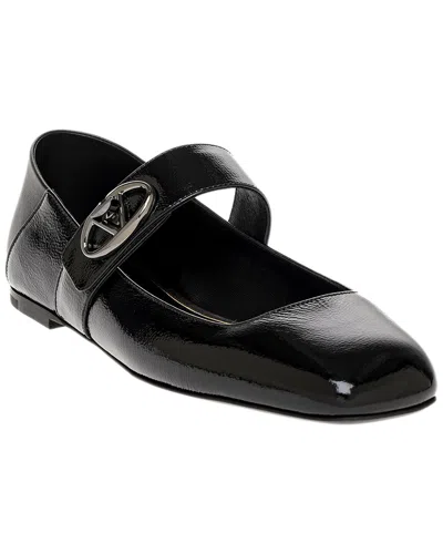 VALENTINO GARAVANI VALENTINO VLOGO MARY JANE LEATHER BALLERINA FLAT