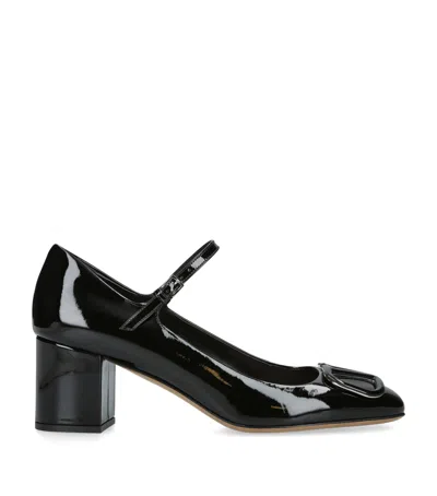 Valentino Garavani Black Leather Vlogo Signature Pumps
