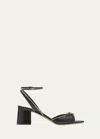 Valentino Garavani Vlogo Bold Ankle Strap Sandal In Nero Ivory
