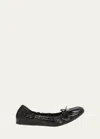 Valentino Vlogo Signature Ruched Slip-on Ballerina In Nero