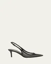 Valentino Vlogo Signature 75mm Slingback Pumps In Nero
