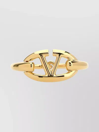 Valentino Garavani Vlogo Metal Band Bracelet In Gold