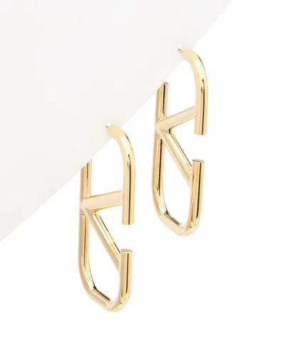 Valentino Garavani Valentino Vlogo Metal Earrings In Gold