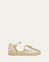 Valentino Garavani Vlogo Signature Ballerina In Laminated Grainy Calfskin 25mm Woman Platinum 42 In Platino