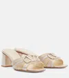 Valentino Sandalo Slide Vlogo Signature Gold In Silver