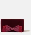 Valentino Garavani Vlogo Signature Mini Velvet Shoulder Bag Woman Maroon Uni In Red
