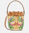 Valentino Vlogo Signature Mini Drawstring Flower Bucket Bag In Multicoloured