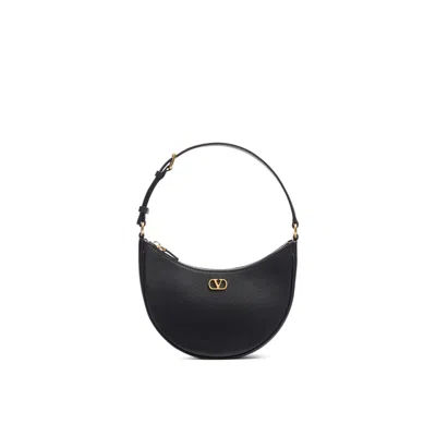 Valentino Garavani Vlogo Mini Hobo Bag In Black