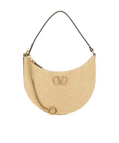 Valentino Garavani Valentino Vlogo Mini Hobo Bag In Brown