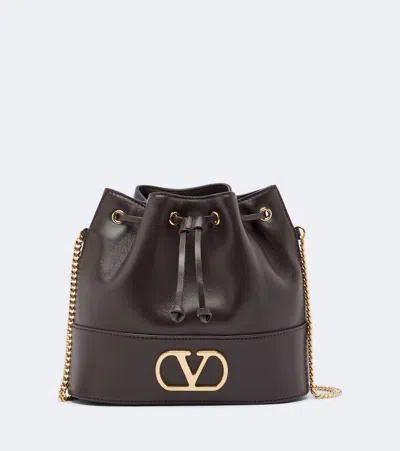 Valentino Garavani Women Brown Vlogo Signature Mini Bucket Bag