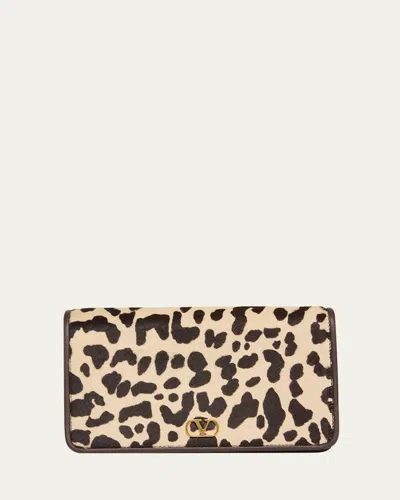 Valentino Garavani Vlogo Mini Leopard-print Calf Hair Shoulder Bag In Multi