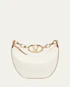 Valentino Garavani Mini Vlogo Moon Leather Top Handle Bag In White