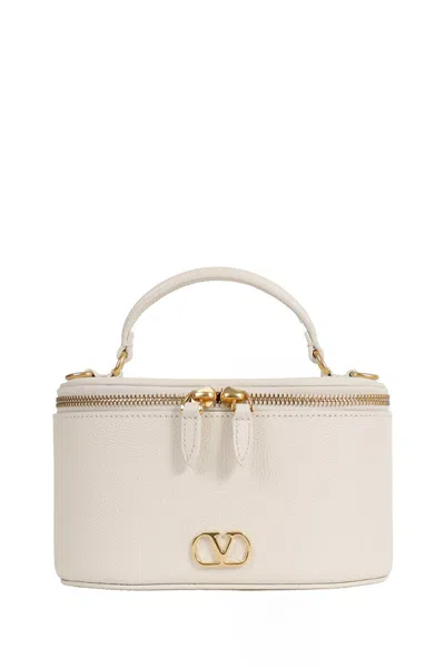 Valentino Garavani Vlogo Mini Vanity Bag In White