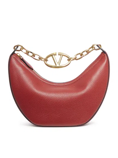 Valentino Garavani Vlogo Moon Bag Handbag In Red