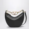 Valentino Vlogo Mini Satin Hobo Bag In Black