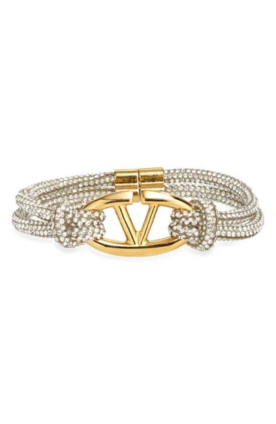 Valentino Garavani Vlogo Moon Bracelet In 620 Crystal